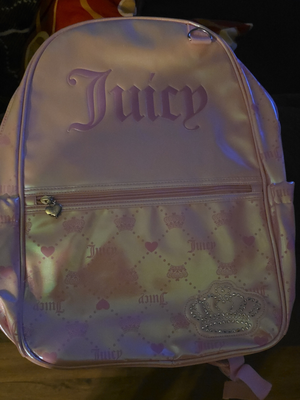 Juicy Couture Iridescent Pink Holographic Backpack